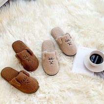 슈라모드 젤리베어 거실화 2종 세트, 베이지, 브라운, 1개