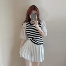 패션풀 여성용 미엔 벌룬 샤 소매 니트 28238