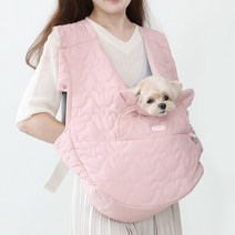 리토가토 강아지 보들리 앞가방, 핑크