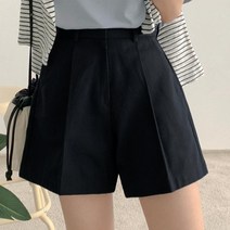 에이와비 여성용 히든 핀턱 시크릿 밴딩 반바지