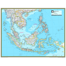 지도닷컴 내셔널지오그래픽 동남아시아지도 코팅형 소 110 x 78 cm, 1개