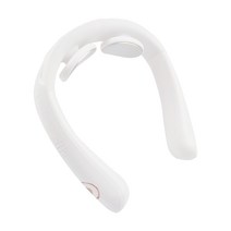 808 바디건 넥밴드 온열 저주파 EMS 무선 목 마사지기, 화이트