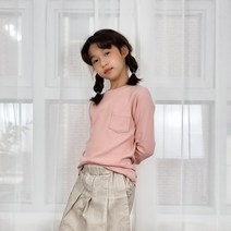 팬시 아동용 포켓 티셔츠