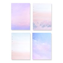 모노라이크 A5 다이어리 리필속지 글리터 B세트 25p x 4종