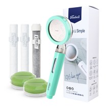 듀벨 와이즈 아이 비타민 민트 샤워기 + 솔잎향 필터 2p + 세디먼트 필터 2p + 카본 필터 세트, 1세트