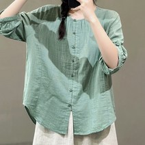 어썸풀 킨터핀 루즈핏 블라우스