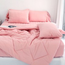 스코홈 순면 해피 차렵이불 + 누빔매트리스커버 + 베개커버 2p 세트