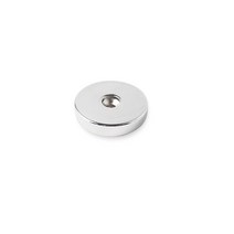 페인트인포 초강력 네오디움 원형사라자석 S극 40 x 10 mm, 실버, 1개