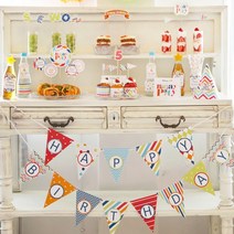 e베이비랜드 셀프 백일상 생일레인보우 페이퍼 9종 세트, 혼합색상