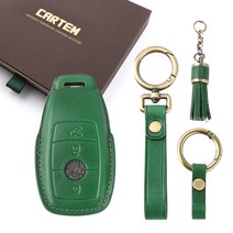 카템 감탄 3D 가죽 키 케이스 풀세트, 포레스트그린, 벤츠 02