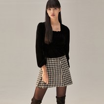 미쏘 스퀘어넥 벨벳 블라우스
