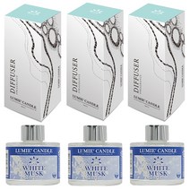 르미에 식물성 주정 디퓨저 100ml x 3p + 리드스틱 5p x 3개 세트, 화이트머스크