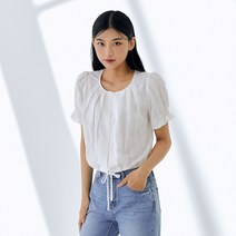 미쏘 밑단 스트링 블라우스