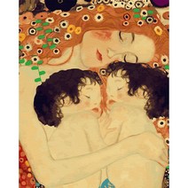 플레이어바웃 유화 피포페인팅 DIY 명화 그리기 40 x 50 cm 클림트 엄마와 아기, 혼합색상