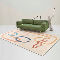 BRINCH 북유럽 패턴 대형 특대형 침실 논슬립 반려동물 거실 카페트