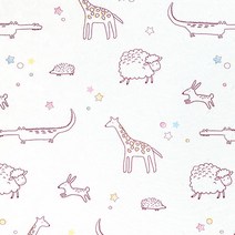 인견 프린트 여름 원단, NO.7318 화이트