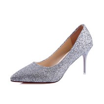 샤이닝 메탈 컬러 스틸레토 펌프스 여성용 하이힐 9cm