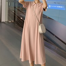 반소매 데일리 출산웨어 임산부 피케원피스