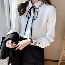 루나걸 루뻬 타이 리본 블라우스