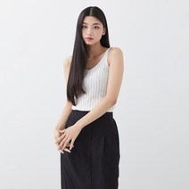 미쏘 여성용 브이넥 골지 나시 스웨터