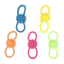 파스텔펫 반려동물 손잡이 로프장난감 22 x 7 cm, 랜덤발송, 5개