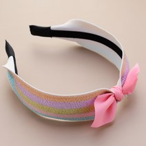 핸날 여아용 트윙클 레인보우 반다나머리띠