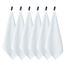 소프트터치 모달 고리수건 무지, 화이트, 6개