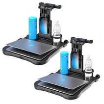 카템 감탄 헤드레스트 차량용 다용도 거치대, 블랙, 2개