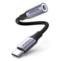 유그린 DAC C타입-4극 3.5mm AUX 케이블 젠더 AV161-80514, 10cm, 혼합색상