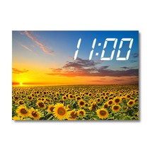 홈마인 캔버스 프린팅 액자 시리즈 LED 시계 해바라기 풍경 A3, 7