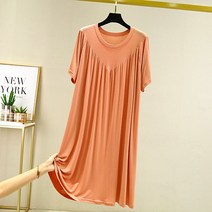 브이컷 주름 레이스 잠옷 임산부 원피스