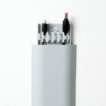 생활백서 케이블 정리 커버 홀더, 그레이, 4개