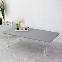 트리팜 PET 무광 오브제 라운드 접이식테이블 특대형 1200 x 600 mm, 모노그레이