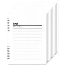 뭉구 쓰기 편한 더블 스프링 노트, HALF, 10개