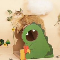 리스펫 고양이 장난감 쥬라기 스크래쳐 하우스, 그린, 1개