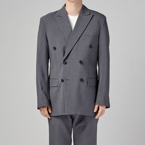 카포넬 남성용 린넨 데일리 플랩포켓 더블 수트 자켓 + 바지 세트 CU3002