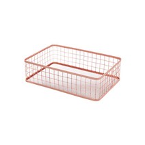 앤티스 마리아쥬 철제 다용도 수납 바구니, 로즈골드, 1개