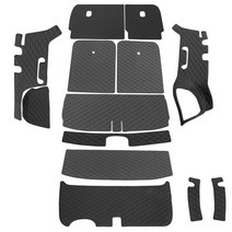 SS원단 트렁크 매트 + 도어 + 도어 가드 + 1열 하단 커버 풀세트, 블랙 + 블랙, 쌍용 G4 올뉴 렉스턴(7인승 / LED 무), 쌍용