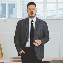 파이브엑스라지 남성용 클래식 체크 슈트 자켓