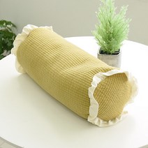 봄매트 페일트 원통형 메밀베개, 머스타드