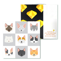 투코비 아트 보석 십자수 DIY 세트 25 x 25 cm, 고양이 친구들(D25-27), 1세트