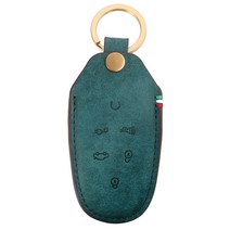 모런 아이오닉5 / 동일모양 6버튼용 가죽 스마트 키케이스, 오션블루, 현대046E