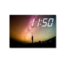 LED 시계 캔버스 프린팅 액자 시리즈 밤하늘 앤 우주 36종, 소나무  04