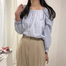 체리체리 핀턱 스퀘어넥 블라우스