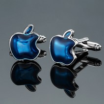 라온투유 남성용 커프스 버튼 커프스링크 04 파란 사과 cuf01 2p