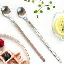 프렌치블랑 세라믹컬러 롱스푼 2종, 1세트, Cream, Mocha