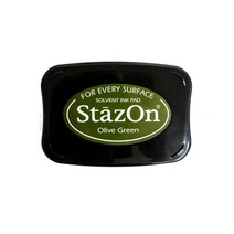 [스피드볼수성블럭잉크] StazOn 츠키네코 유성잉크패드, sz-51 Olive Green, 1개