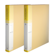 위즈오피스 PP 컬러 인덱스 파일 A4 4060, 옐로우, 2개