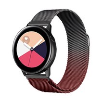 허브그립 갤럭시워치3/워치4/워치4클래식 41mm / 액티브 1 42mm / 액티브 2 42mm / 기어 S2 20mm 마그네틱 스트랩 밴드 시계줄 HG-1-3, 블랙/레드, 1개