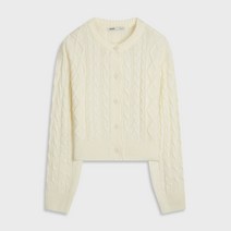 미쏘 여성용 케이블 크롭 가디건